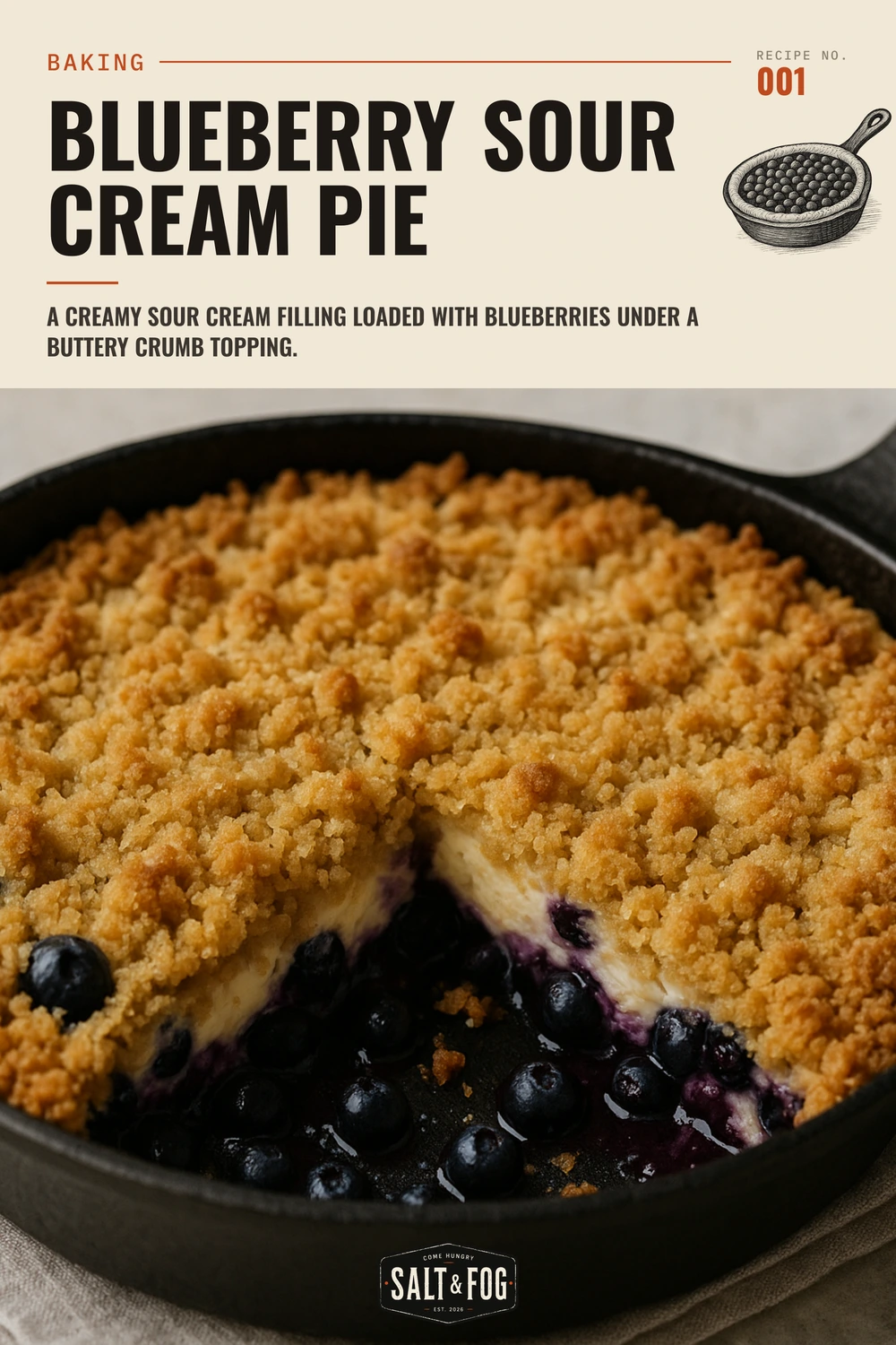 Blueberry Sour Cream Pie — Salt & Fog