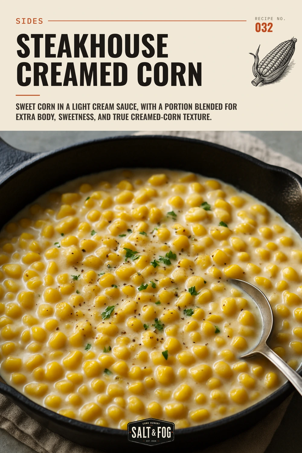 Steakhouse Creamed Corn — Salt & Fog